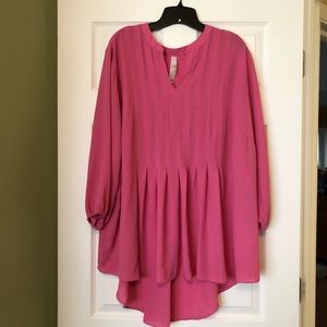 Melissa McCarthy for Lane Bryant Pink Tunic Top 3X